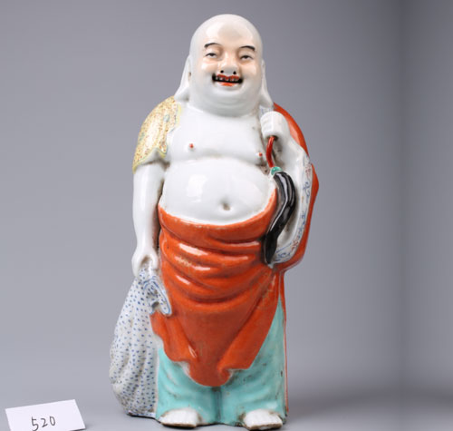 粉彩布袋和尚